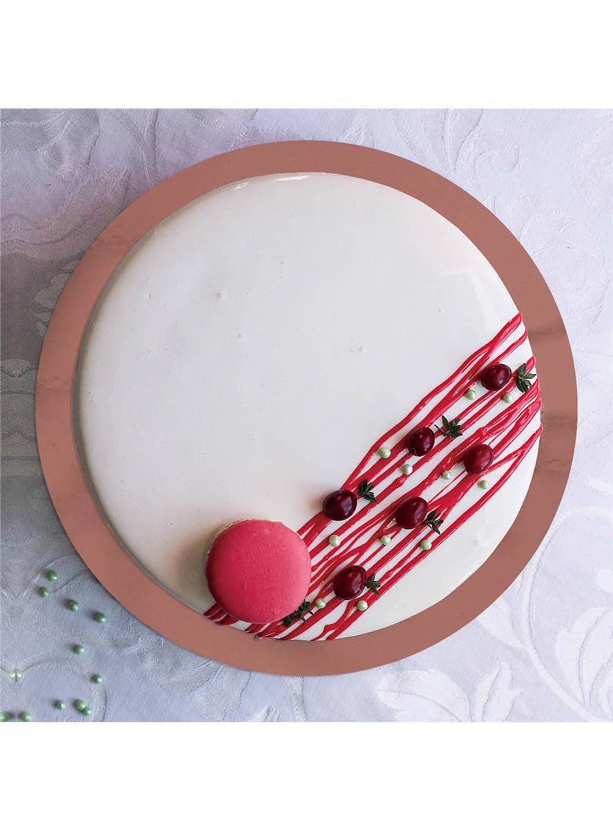 Image of Metallic Rose Gold 30cm Round Cake Board
