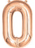 Image of Rose Gold Giant 84cm Number 0 Foil Balloon
