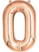 Image of Rose Gold Giant 84cm Number 0 Foil Balloon