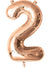 Image of Rose Gold Giant 84cm Number 2 Foil Balloon