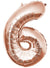 Image of Rose Gold Giant 84cm Number 6 Foil Balloon
