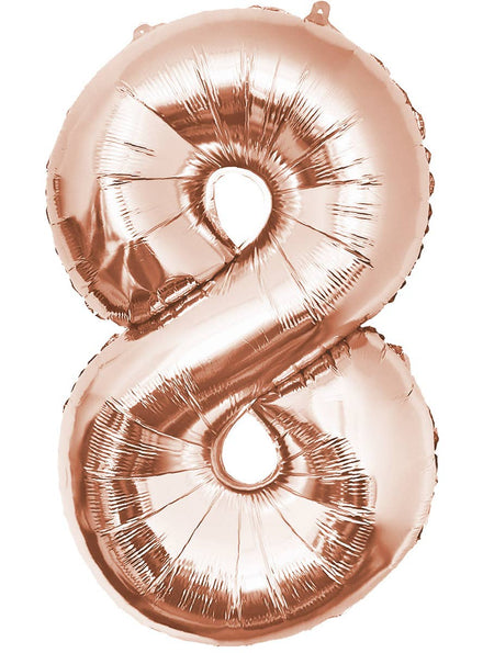 Image of Rose Gold Giant 84cm Number 8 Foil Balloon