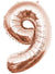 Image of Rose Gold Giant 84cm Number 9 Foil Balloon