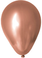 Image of Rose Gold Chrome 10 Pack 30cm Latex Balloons