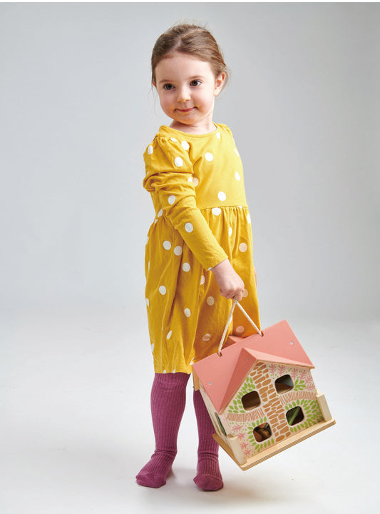 Rosewood Cottage Childrens Mini Wooden Doll House Set - Lifestyle Image 3