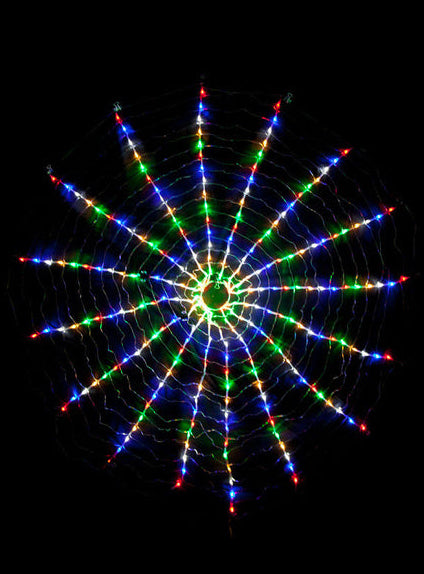Round Circle Wave Effect Christmas Light Decoration - 150cm Red