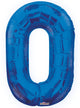 Image of Royal Blue 87cm Number 0 Party Balloon