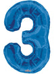 Image of Royal Blue 87cm Number 3 Party Balloon