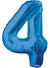 Image of Royal Blue 87cm Number 4 Party Balloon