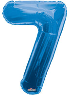 Image of Royal Blue 87cm Number 7 Party Balloon