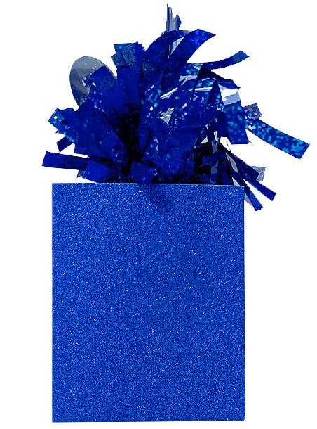 Image of Royal Blue Holographic and Glitter Box Balloon Weight
