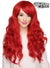 Deluxe Crimson Red 28 Inch Classic Wavy RockStar Wig Front Image
