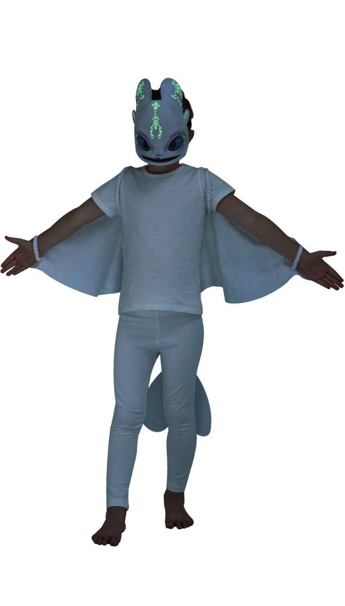 Light Fury How to Train Your Dragon The Hidden World Kids Costume Kit Front Glow Image