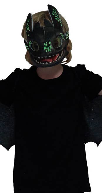 Toothless Nightfury Glow in the Dark Wings and Mask Set