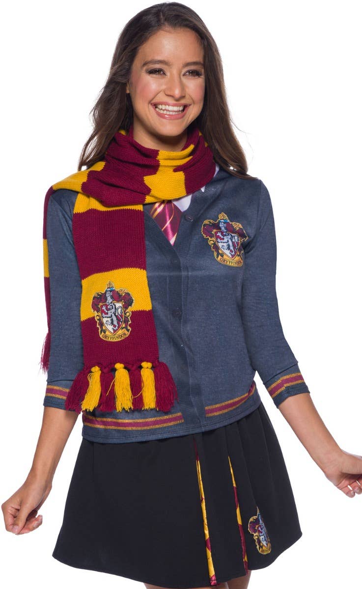Harry Potter Unisex Officially Licensed Gryffindor Rubies Scarf - Front