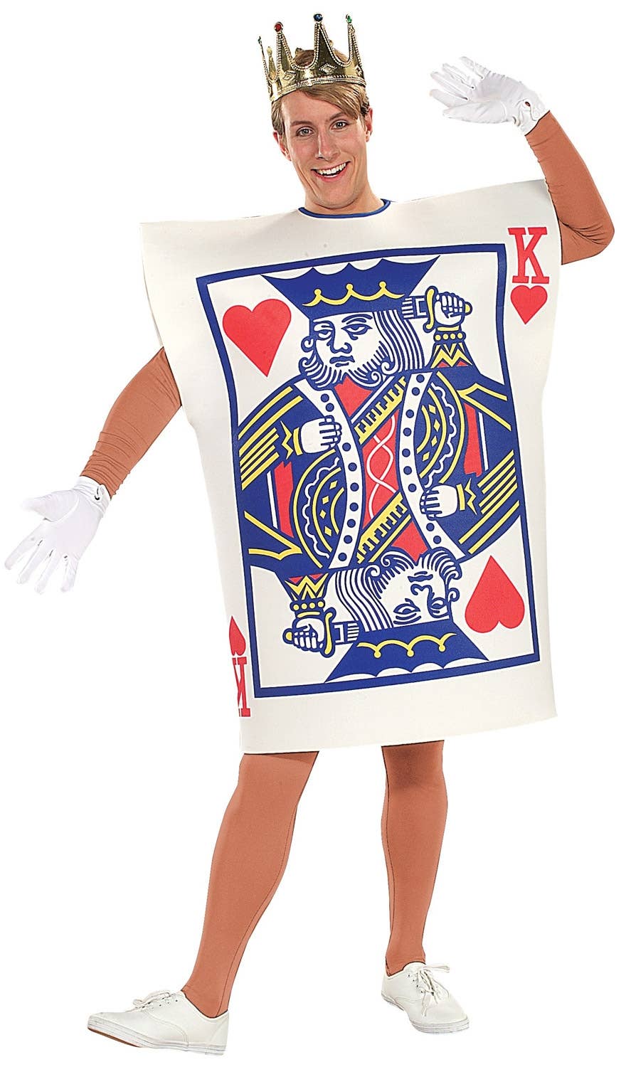 Men's King Of Hearts Tunic Fancy Dress Costume