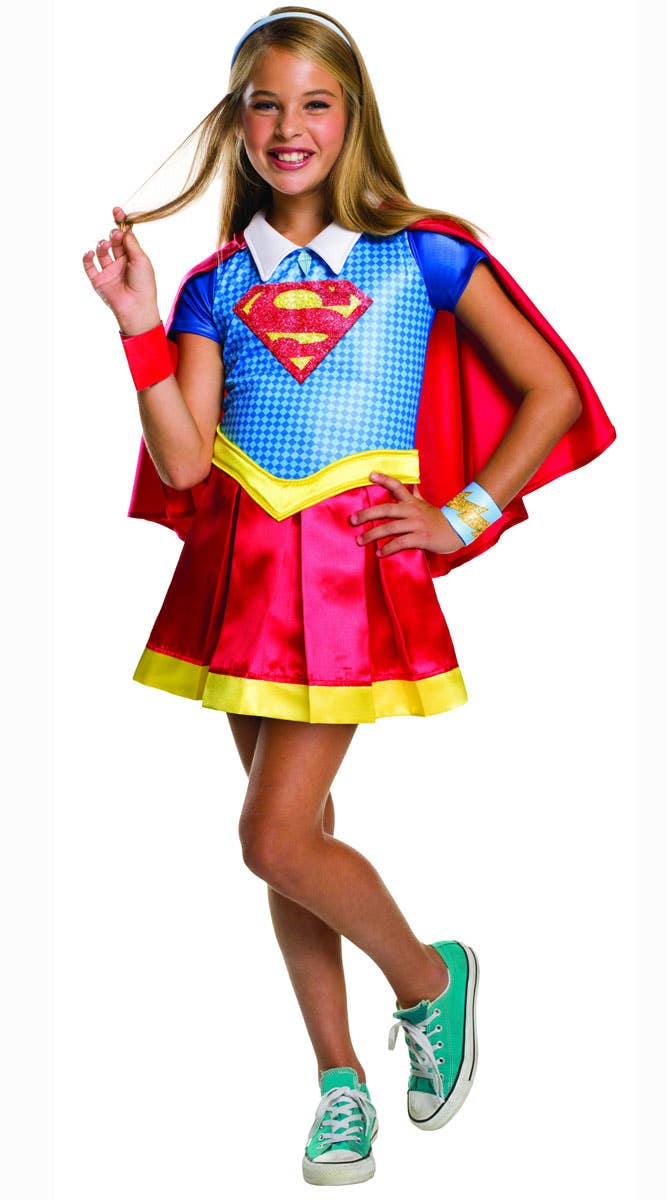Superhero High Girl's Supergirl Fancy Dress Costume