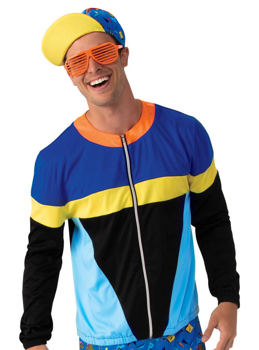 Mens 90s Costume | Blue 1990s Rapper Tracksuit Costume for Adults Mens 90s Costume | Blue 1990s Rapper Tracksuit Costume for Adults