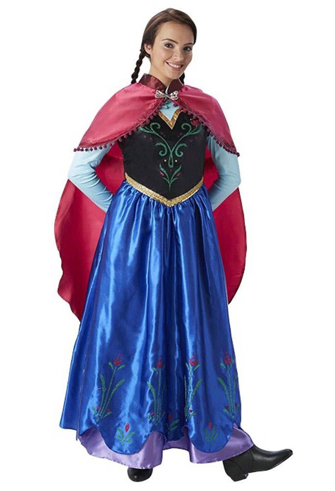 Womens Deluxe Frozen Anne Costume for Adults - Main Image