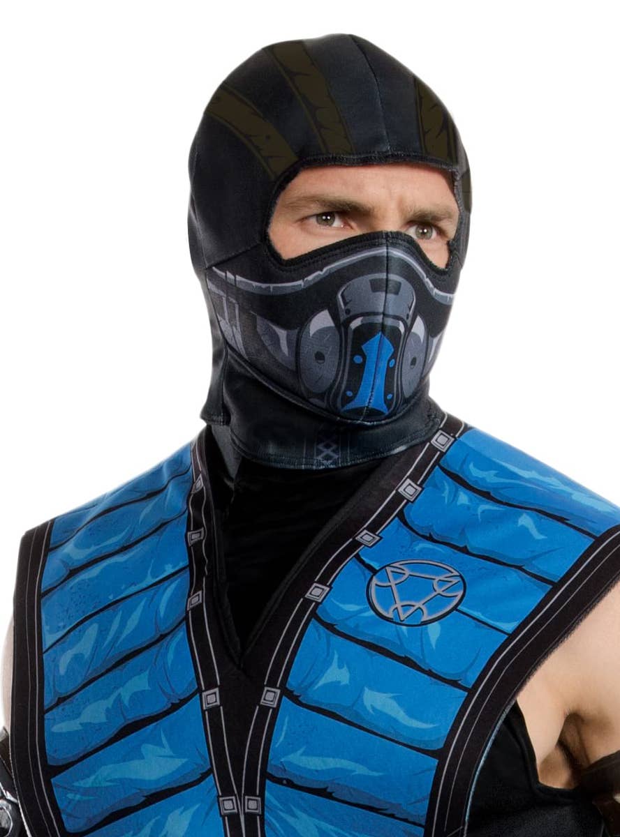 Mens Sub Zero Gaming Character Costume Mens Mortal Kombat Costume