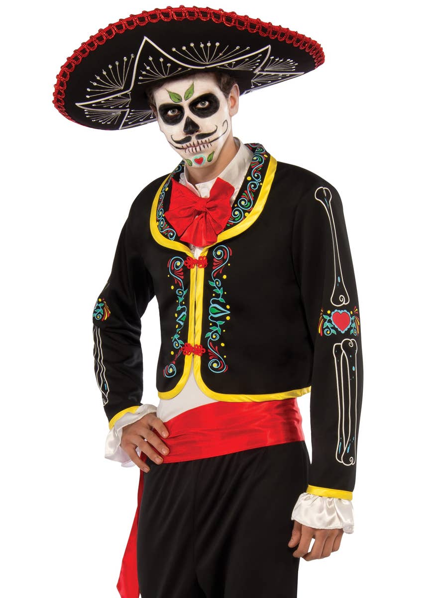Plus Size Men's Mexican Day of the Dead Senor Halloween Costume - Alternative Image