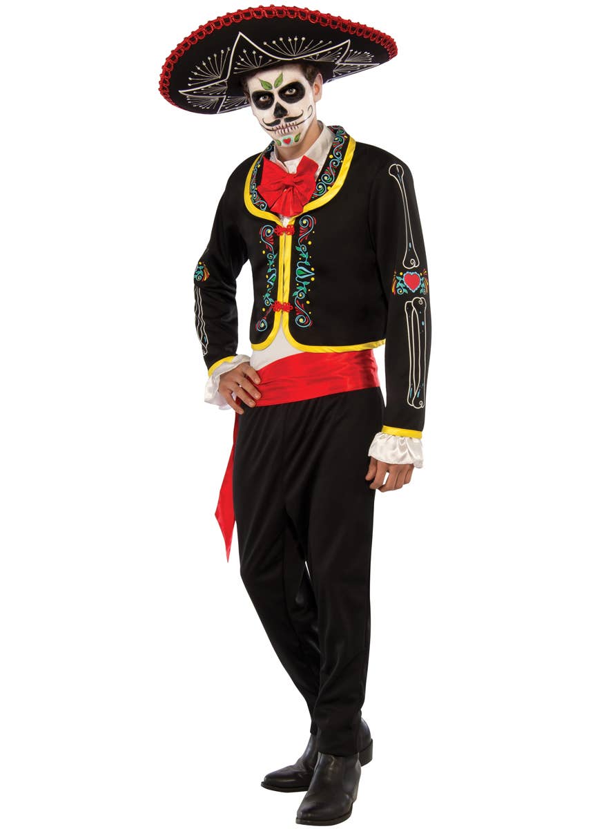 Plus Size Men's Mexican Day of the Dead Senor Halloween Costume - Main Image