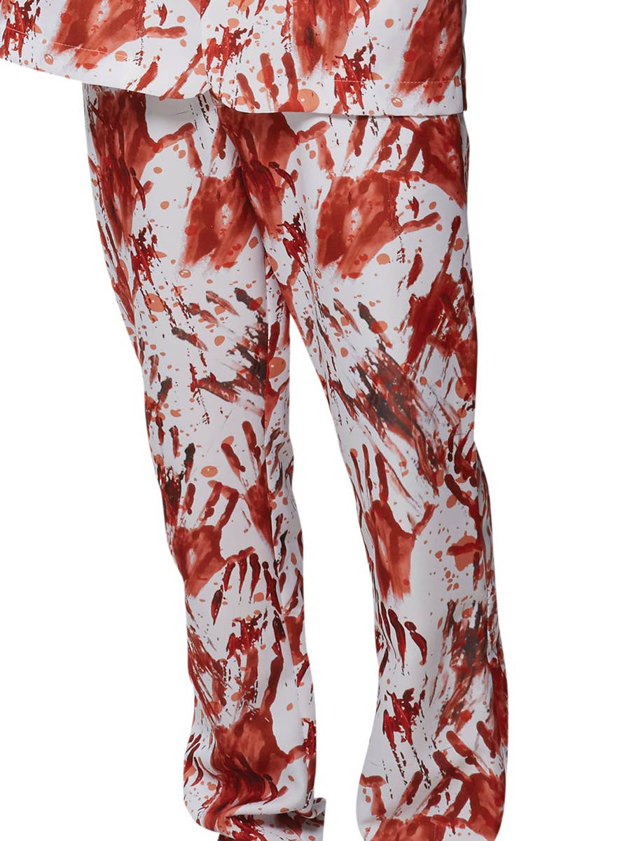 Men's Bloody Hand Prints Halloween Costume Suit - Close Image 2