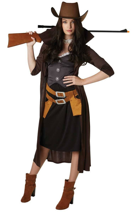 Women's Wild West Gunslinger Fancy Dress Costume Main Image