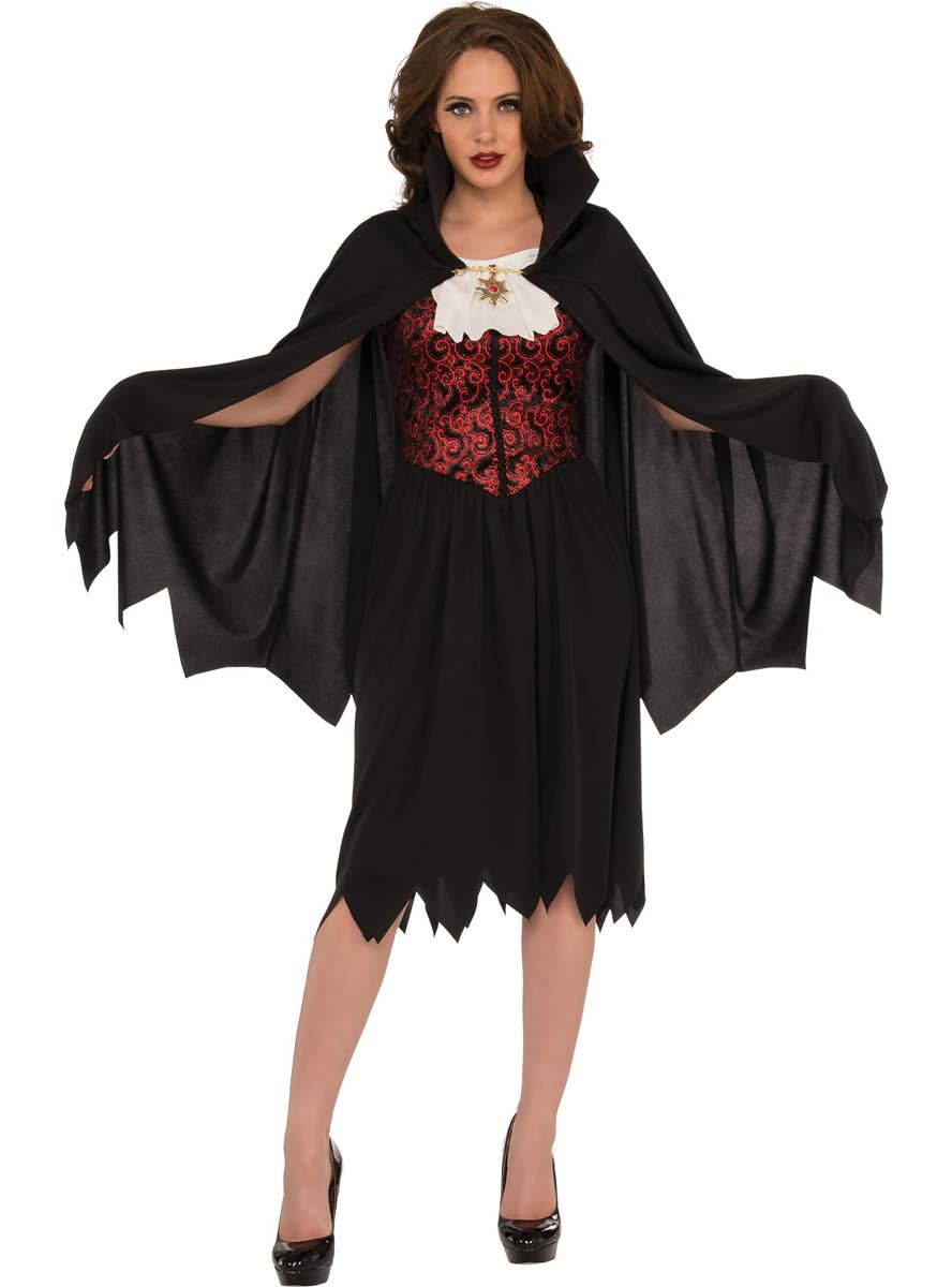 L'VOW Gothic Black Lace Gloves For Women - Vampire & Witch Gloves - Halloween, One Pair (Black
