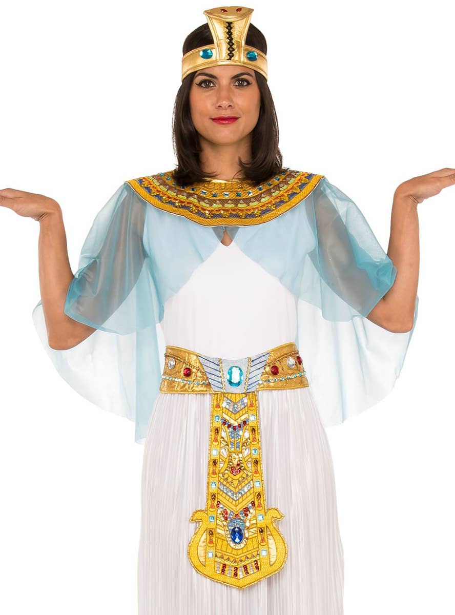 Womens Cleopatra Costume | Long White Egyptian Queen Costume Womens Cleopatra Costume | Long White Egyptian Queen Costume