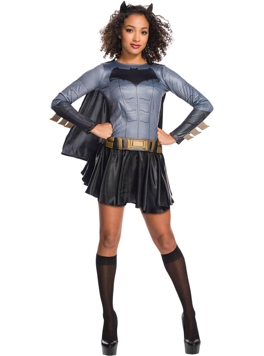 Women's Justice League Batman DC Comics Fancy Dress Costume Main Image