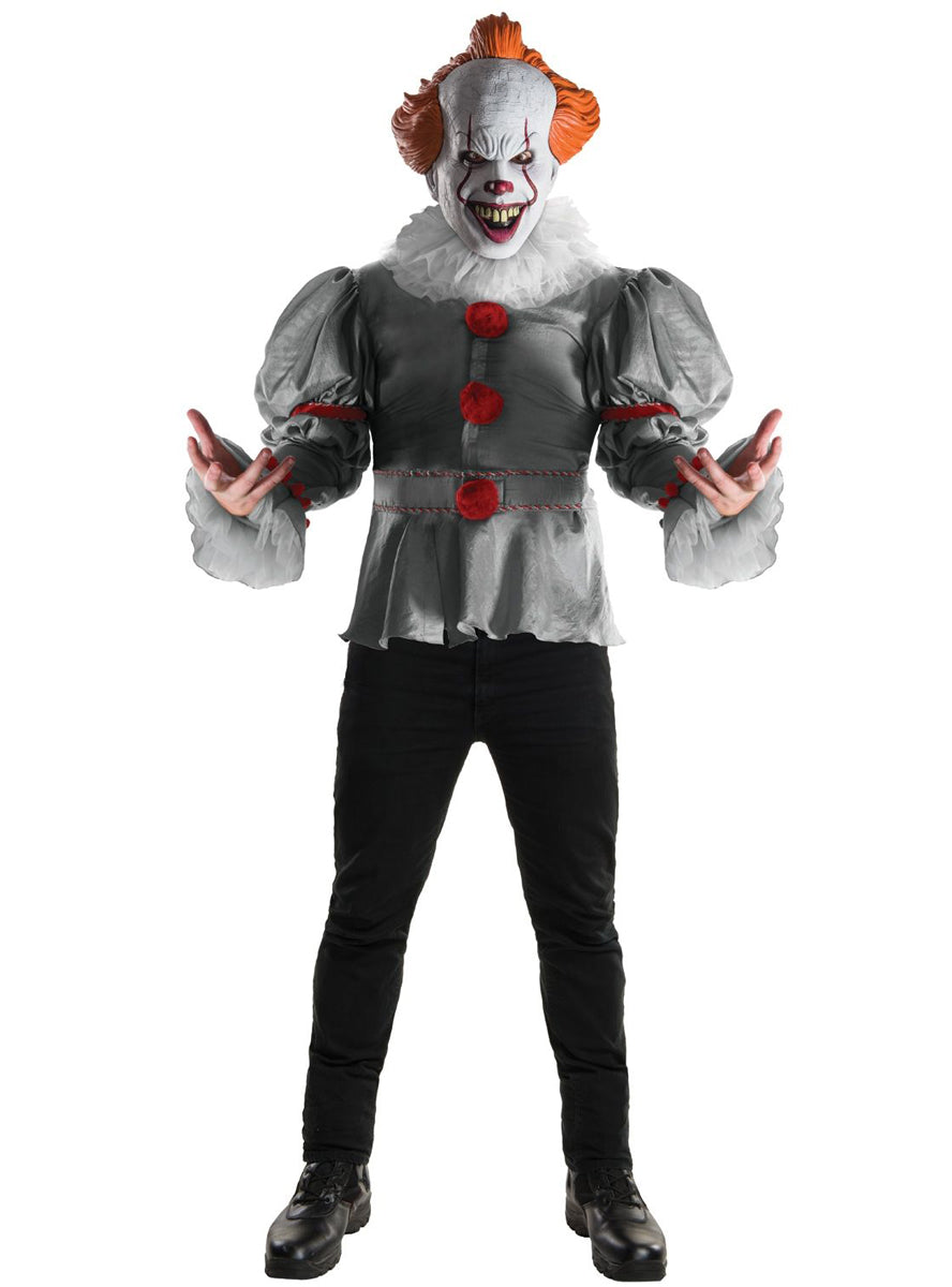Officially Licensed IT Pennywise Horror Clown Men's Halloween Costume