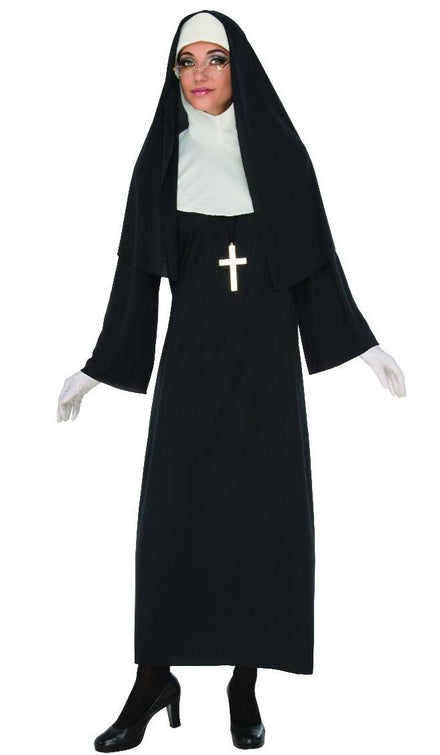 Black and White Long Religious Nun Costume | Womens Nun Costume Black and White Long Religious Nun Costume | Womens Nun Costume
