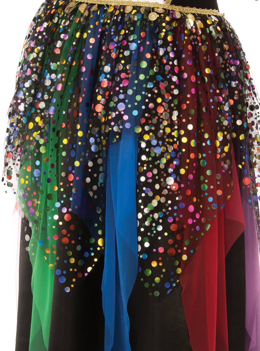 Women's Glittery Gypsy Fancy Dress Costume Close Image 2