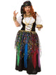 Women's Glittery Gypsy Fancy Dress Costume Main Image