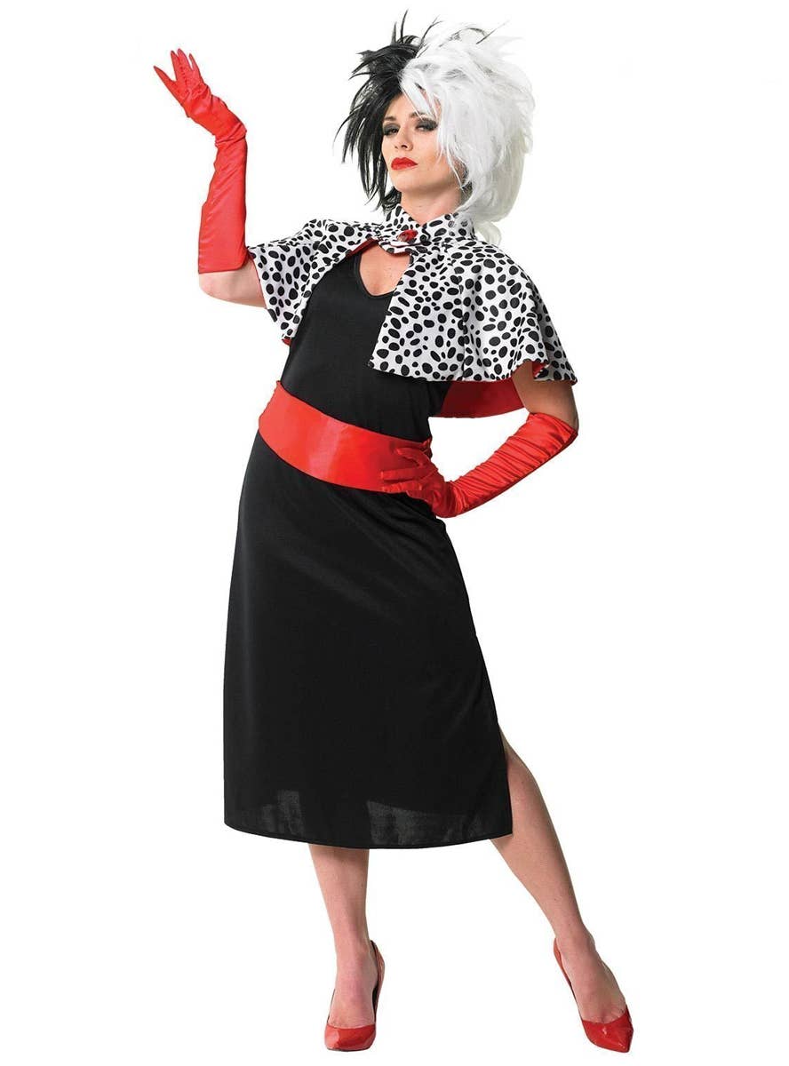 Womens Disney Cruella De Vil Fancy dress Costume - Main Image