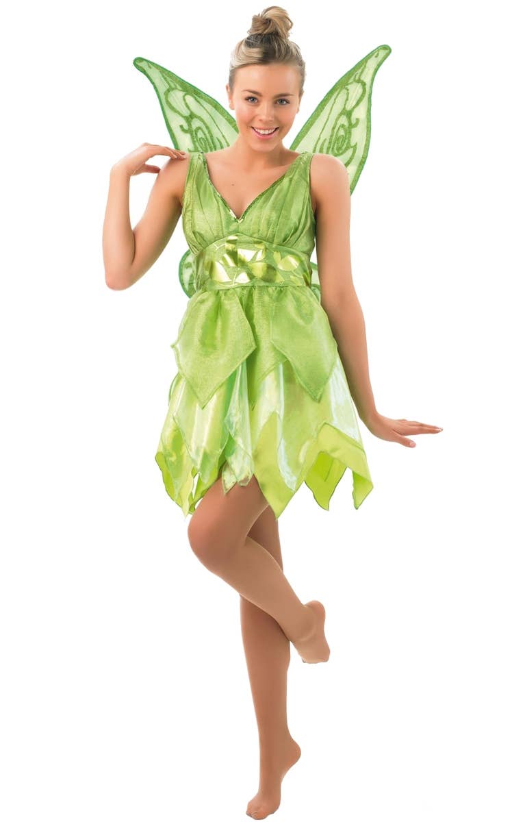 Womens Green Woodland Fairy Fancy Dress Costume 