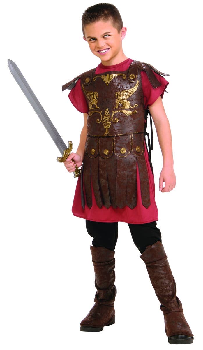 Ancient Times Boy's Sleeveless Roman Gladiator Costume