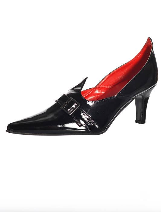 Black Stiletto Witch Costume Shoes for Women - Main View
