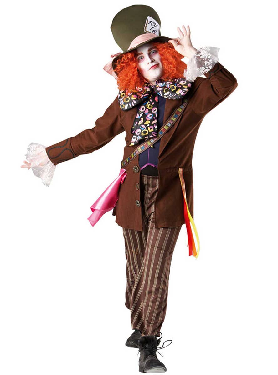Mad Hatter Men's Tim Burton Alice in Wonderland Fancy Dress Costume