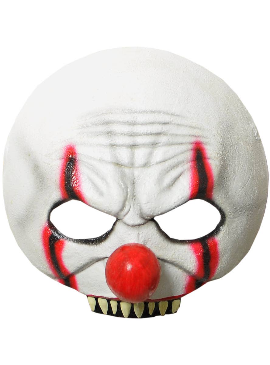 Image of Killer Evil Clown Half Face Latex Halloween Mask