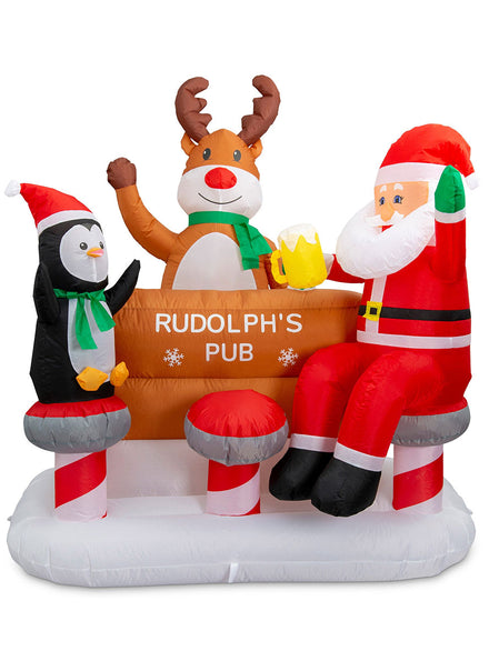 Rudolph’s Pub 150cm Inflatable Christmas Decoration - Main Image