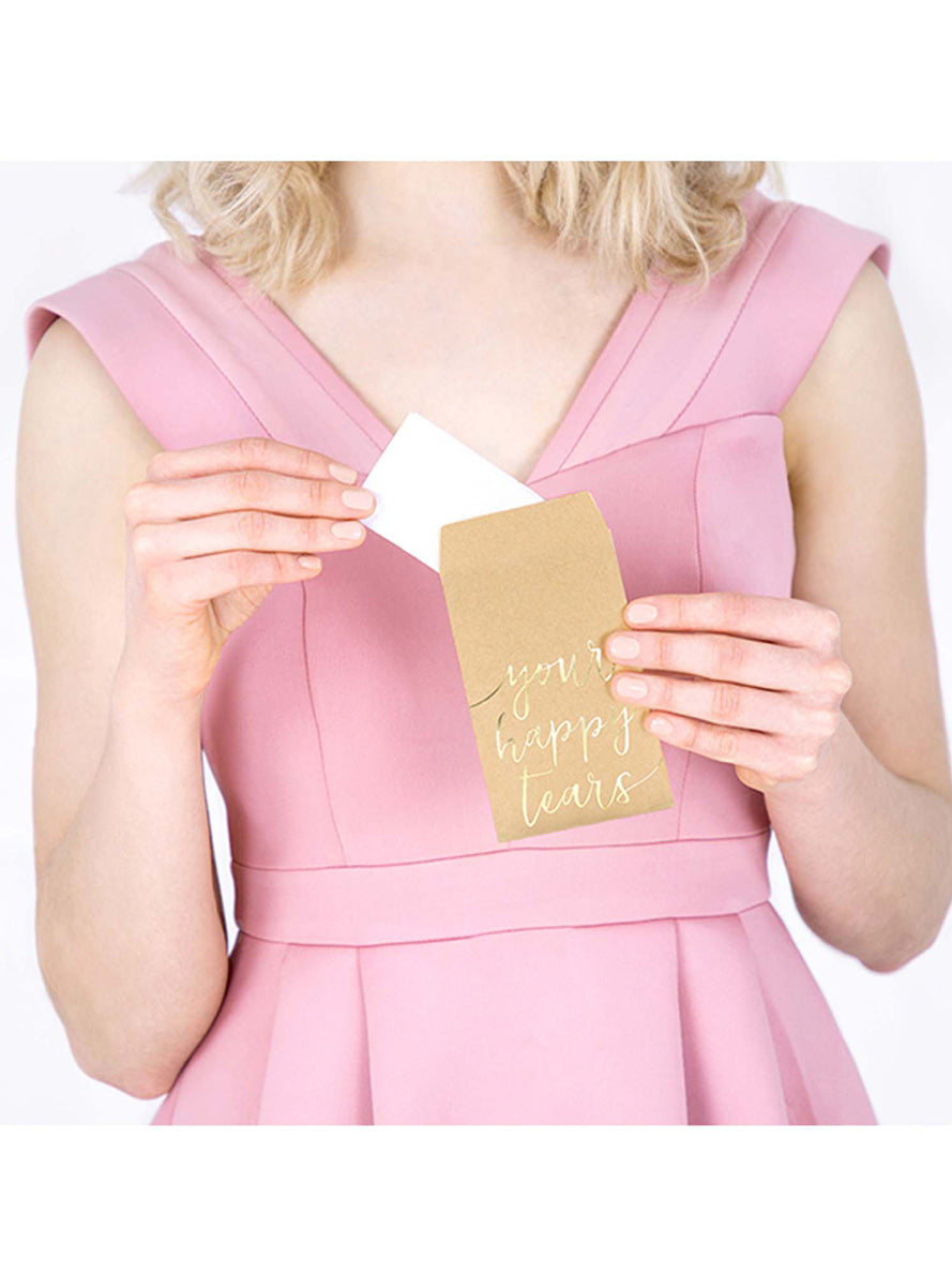 Rustic Wedding 10 Pack Your Happy Tears Tissue Envelopes - Alternative Image