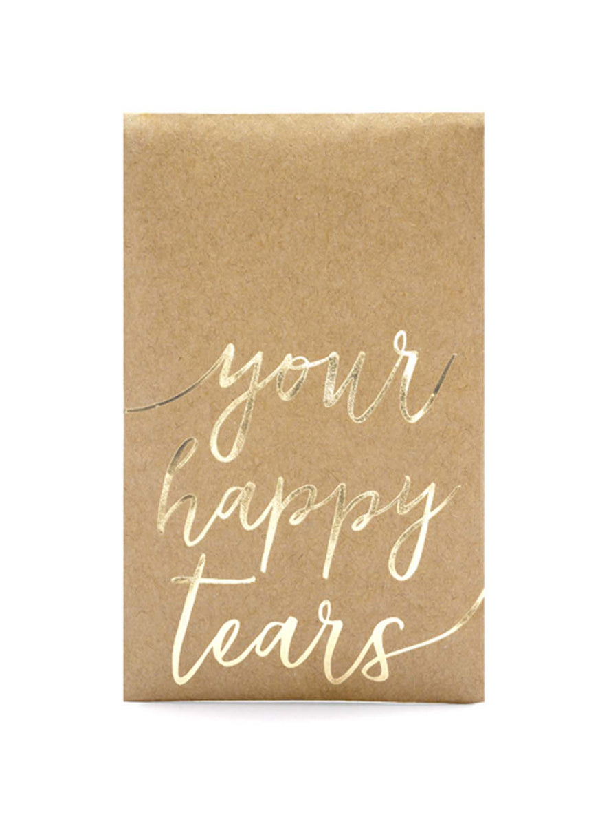 Rustic Wedding 10 Pack Your Happy Tears Tissue Envelopes - Main Image