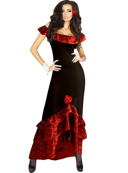 Salsa Dancer Womens Spanish Senorita Costume - Main Image