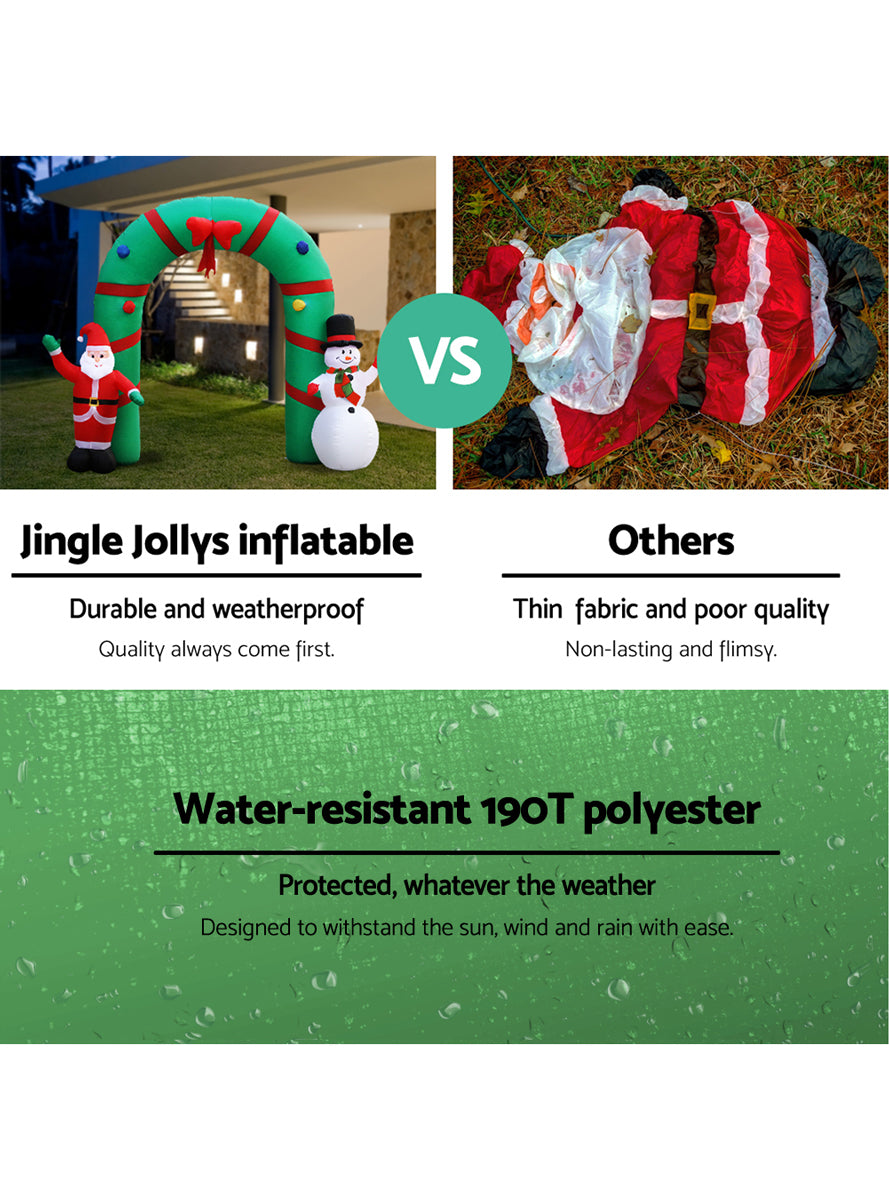 Santa and Snowman Inflatable Archway Christmas Decoration - Info Image 1
