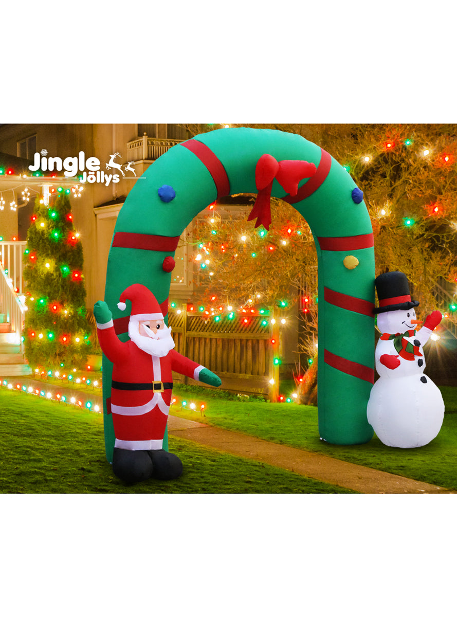 Santa and Snowman Inflatable Archway Christmas Decoration - Info Image 4