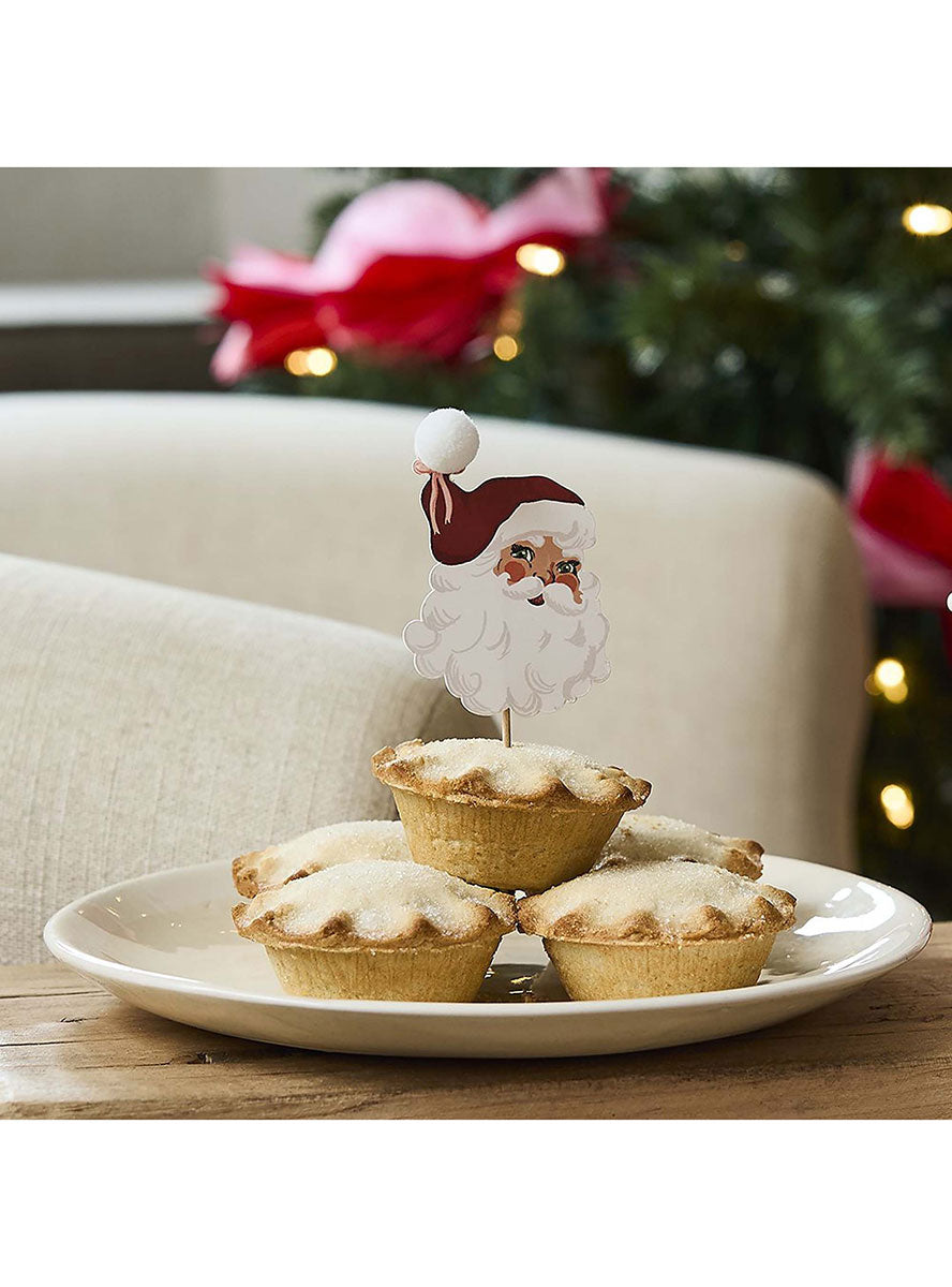Santa Baby Christmas Food Picks 12 Pack – Lifestyle Image 2