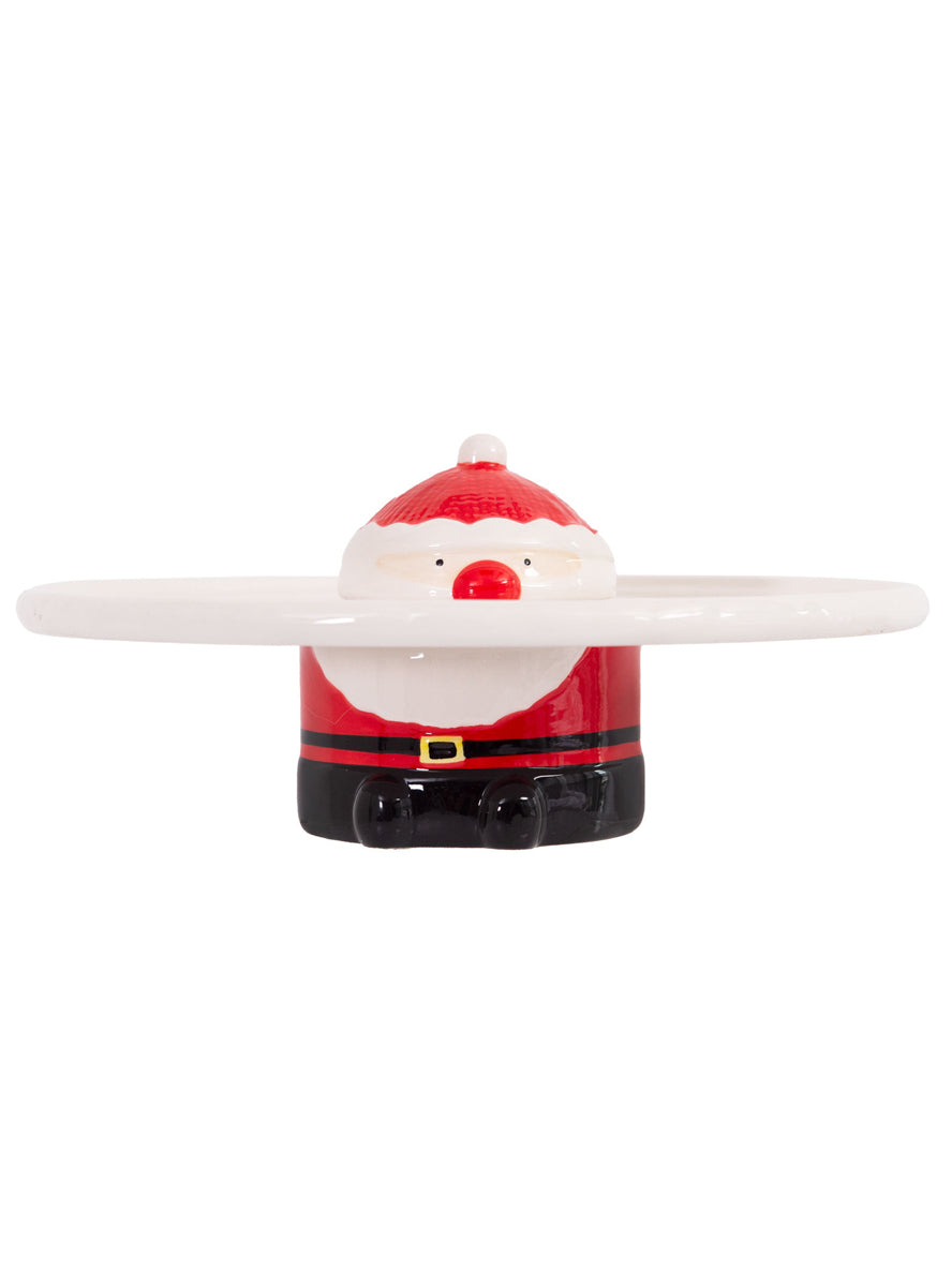 Santa Claus 29cm Footed Cake Plate - Main Image