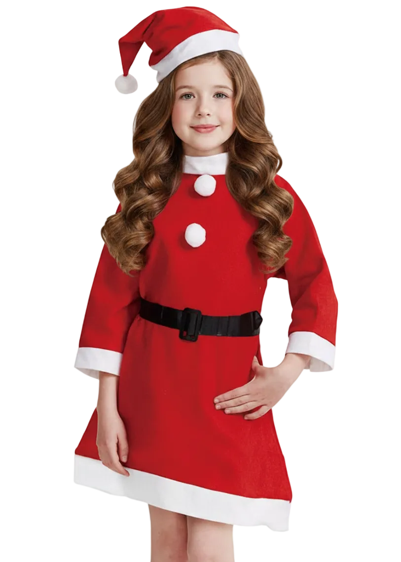 Cutie Santa Claus Toddler Girls Christmas Costume - Main Image